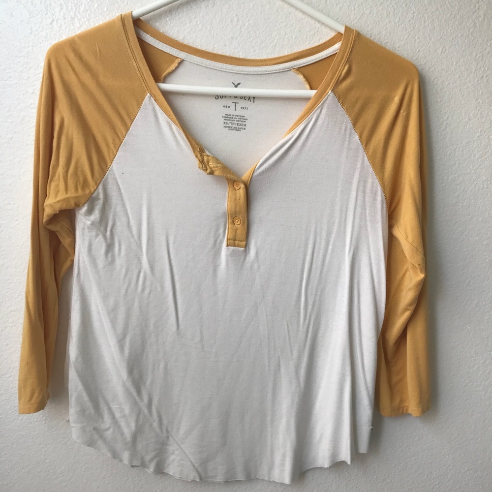 Mustard Baseball Tee 🧡